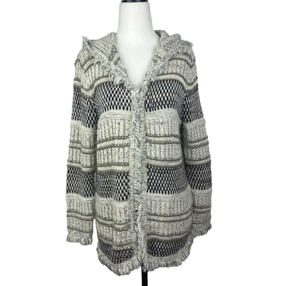 Amanda Green | Bohemian Hooded Long Sleeve Sweater Size Small